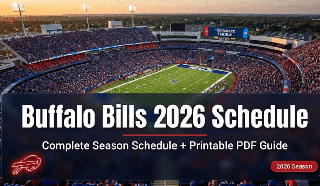 Buffalo Bills Schedule 2026: Printable PDF