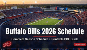 Buffalo Bills Schedule 2026: Printable PDF