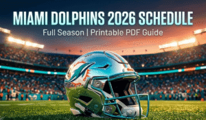 Miami Dolphins Schedule 2026: Printable PDF