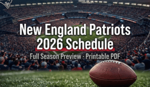 New England Patriots Schedule 2026 - Printable PDF