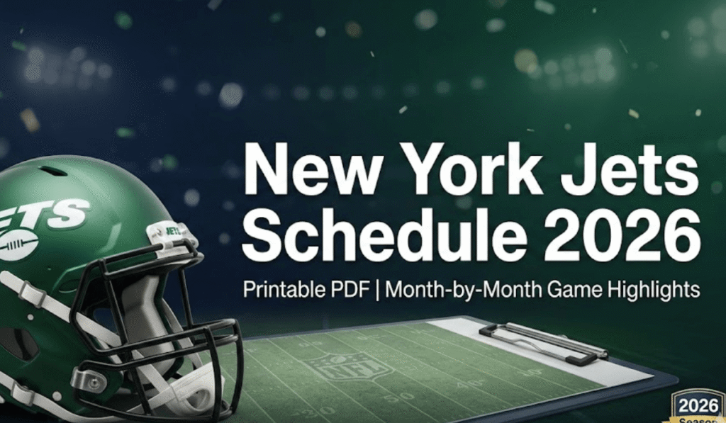 New York Jets Schedule 2026 - Printable PDF