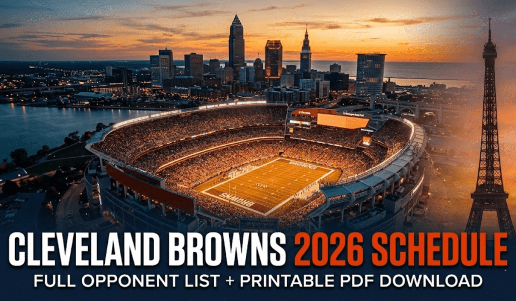 Cleveland Browns Schedule 2026: Printable PDF
