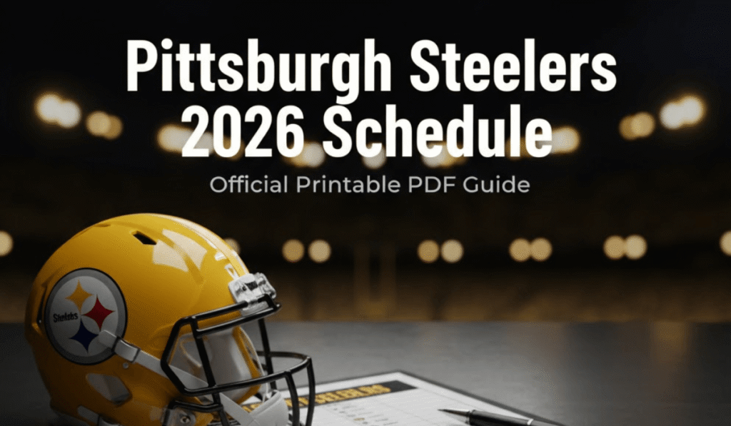 Pittsburgh Steelers Schedule 2026: Printable PDF