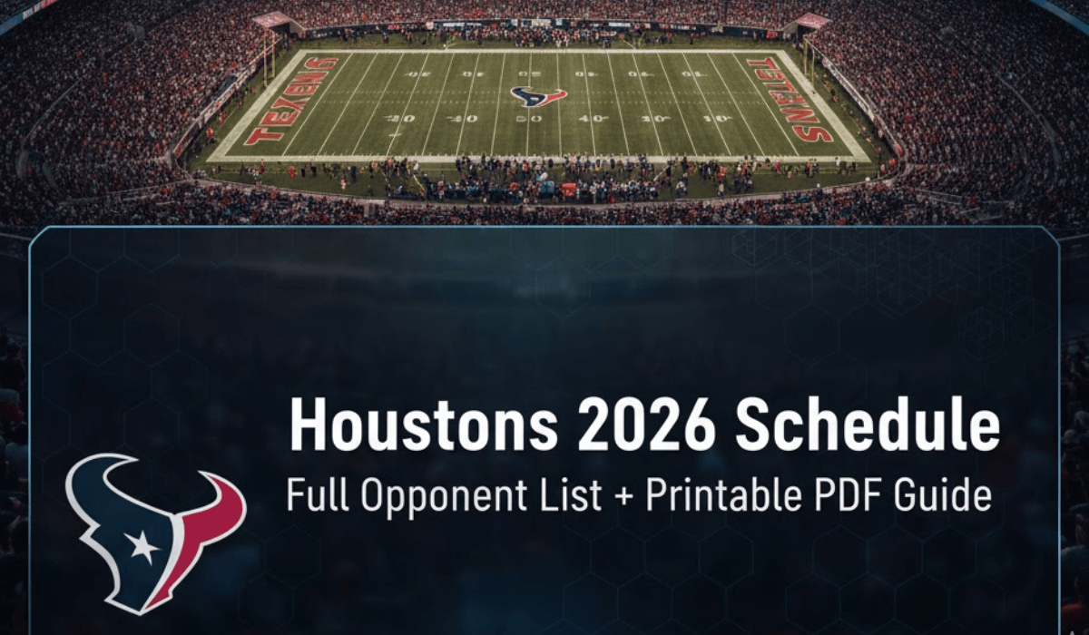 Houston Texans Schedule 2026: Printable PDF