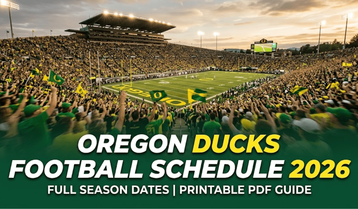 Oregon Ducks Football Schedule 2026: Printable PDF