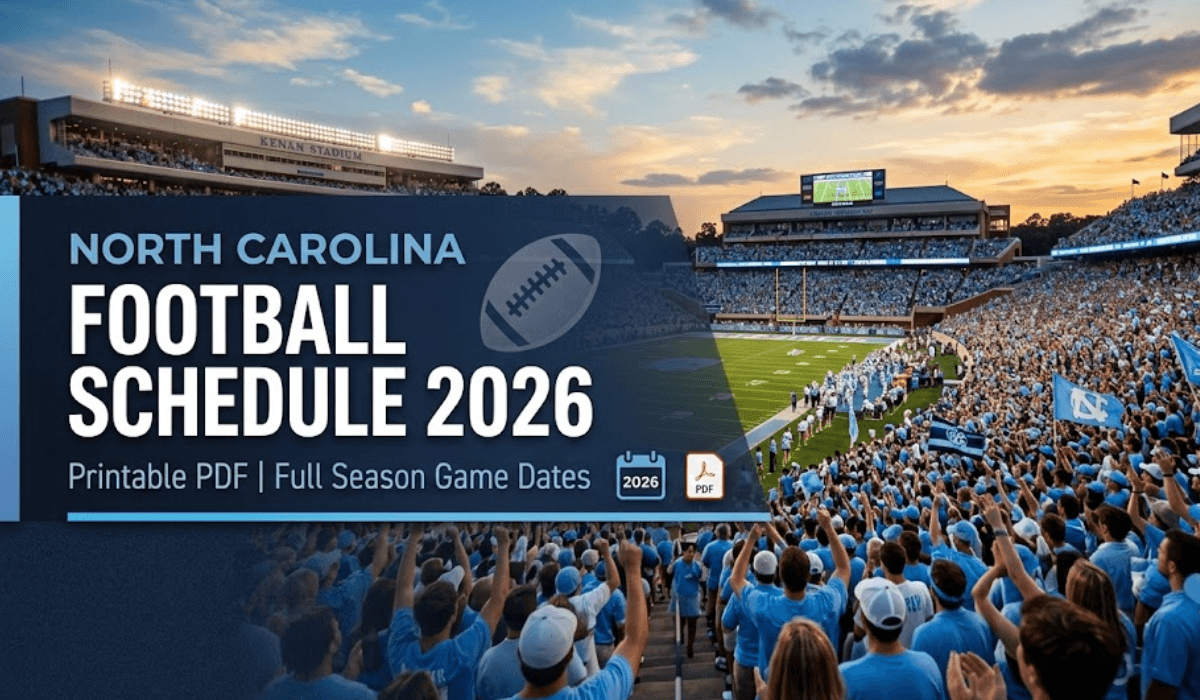 North Carolina Football Schedule 2026: Printable PDF