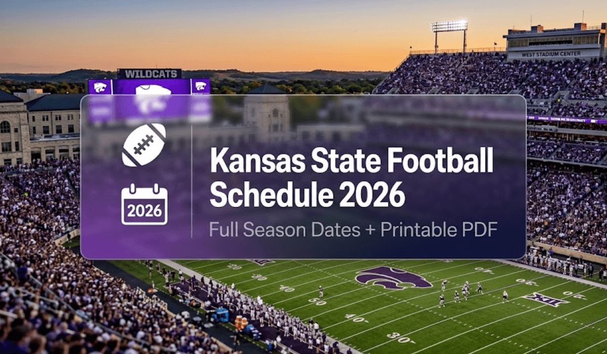Kansas State Football Schedule 2026: Printable PDF