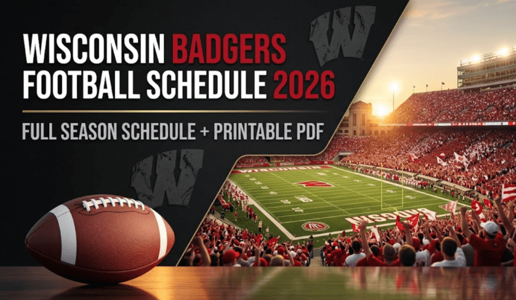 Wisconsin Badgers Football Schedule 2026: Printable PDF