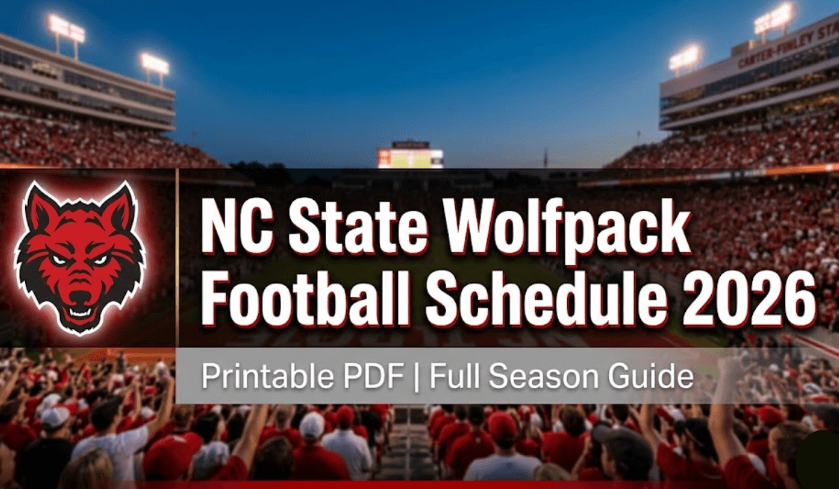 NC State Wolfpack Football Schedule 2026: Printable PDF