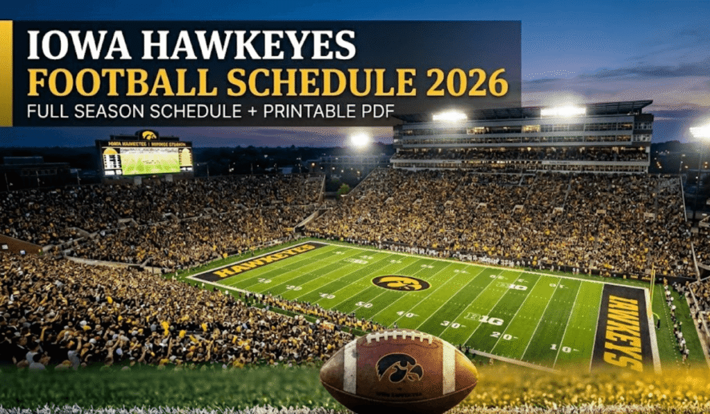 Iowa Hawkeyes Football Schedule 2026: Printable PDF