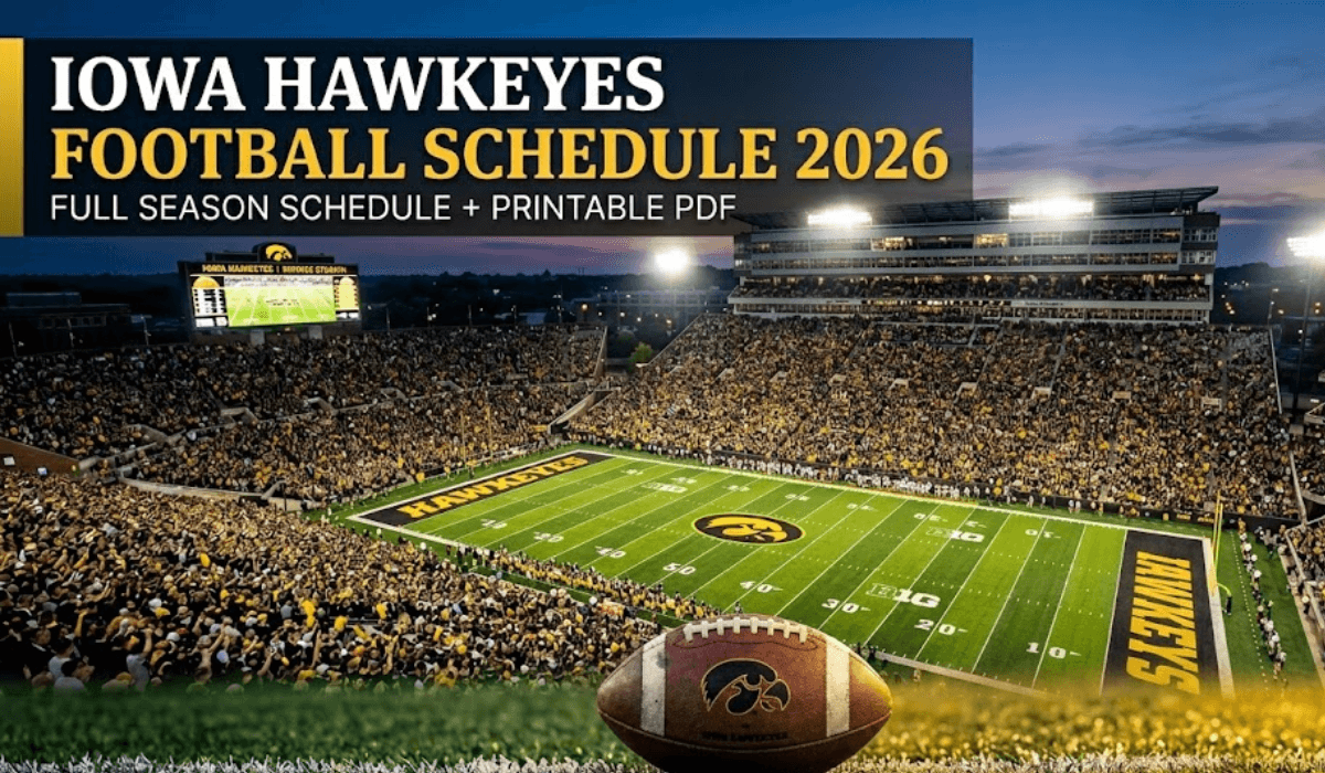Iowa Hawkeyes Football Schedule 2026: Printable PDF