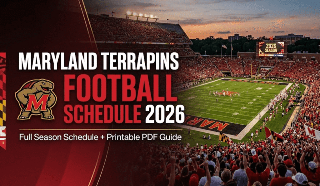 Maryland Terrapins Football Schedule 2026: Printable PDF
