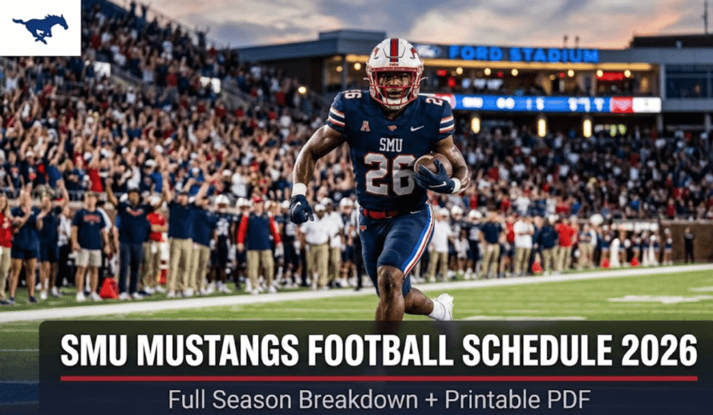 SMU Mustangs Football Schedule 2026: Printable PDF Guide