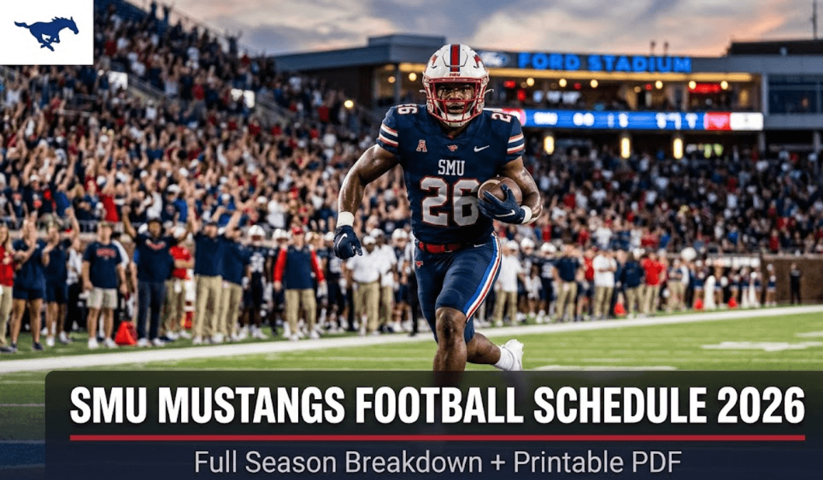 SMU Mustangs Football Schedule 2026: Printable PDF Guide