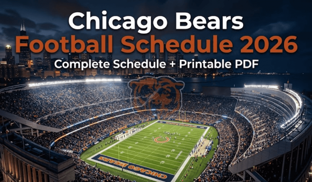Chicago Bears Football Schedule 2026: Printable PDF
