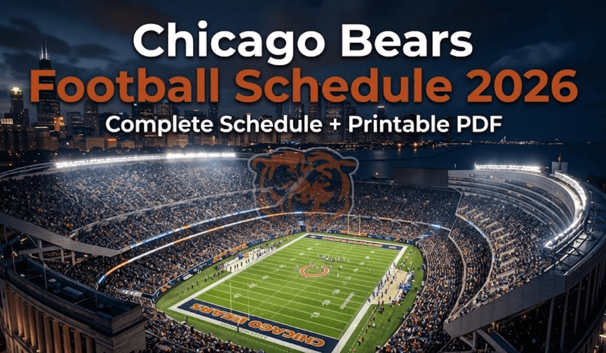 Chicago Bears Football Schedule 2026: Printable PDF